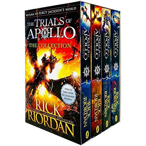 Book The Trials of Apollo Series Books 1 - 4 Collection Box Set by Rick Riordan (Hidden Oracle, Dark Prophecy, Burning Maze & Tyrant's Tomb) free