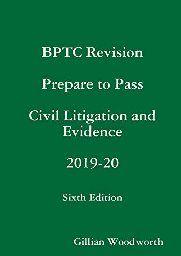 Book BPTC Revision Prepare to Pass Civil Litigation and Evidence 2019-20 Sixth Edition free