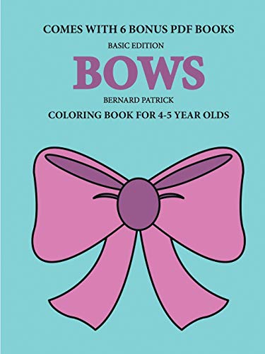 Book Coloring Books for 4-5 Year Olds (Bows) free