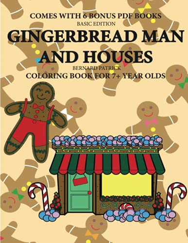 Book Coloring Book for 7+ Year Olds (Gingerbread Man and Houses) free