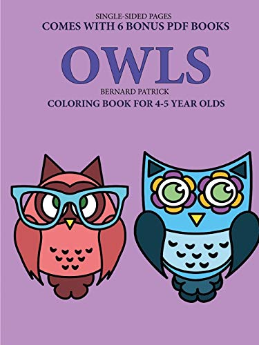 Book Coloring Book for 4-5 Year Olds (Owls) free