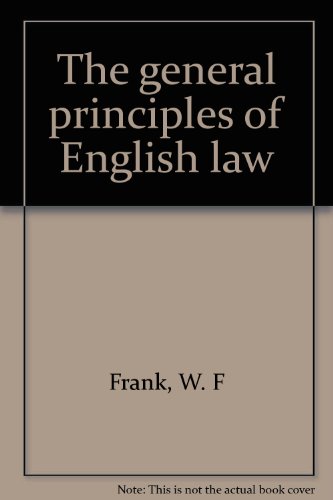 Book The general principles of English law free