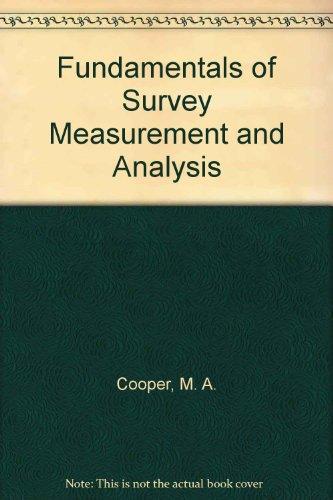 Book Fundamentals Of Survey Measurement And Analysis free