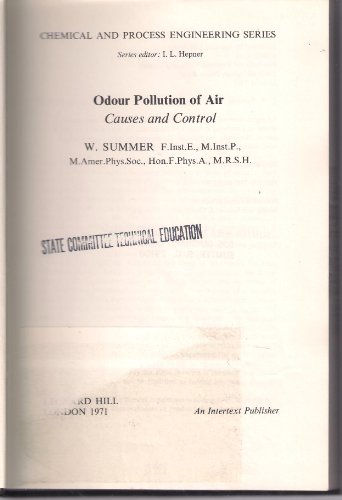 Book Odour pollution of air: causes and control (Chemical and process engineering series) free
