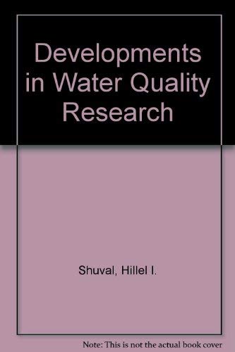 Book Developments in water quality research;: Proceedings free