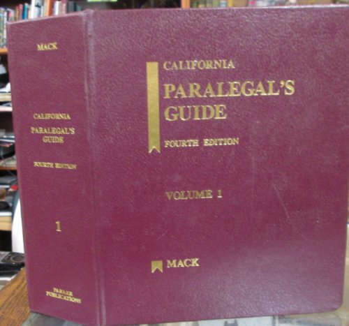 Book California Paralegal's Guide (formerly California Paralegal's Handbook) free