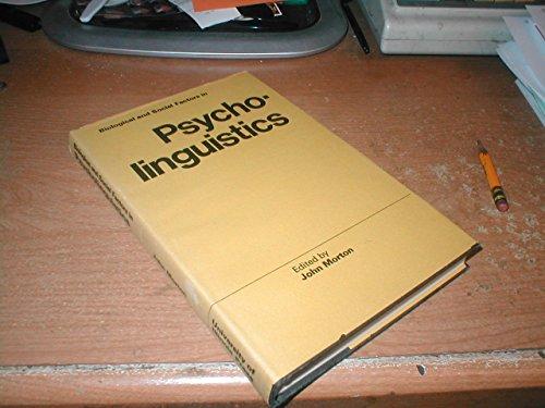 Book Biological and social factors in psycholinguistics free