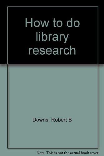 Book How to Do Library Research free