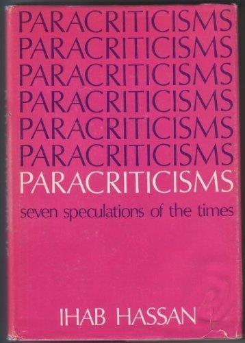 Book Paracriticisms: Seven Speculations of the Times free