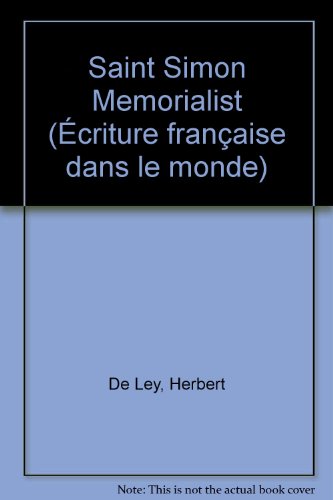 Book Saint Simon Memorialist free
