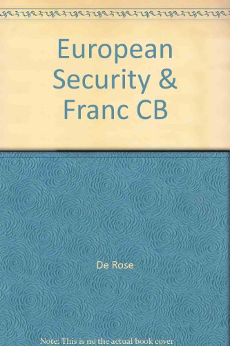 Book EUROPEAN SECURITY & FRANC (English and French Edition) free