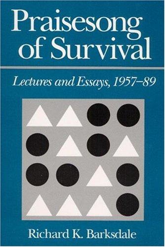 Book Praisesong of Survival: Lectures and Essays, 1957-89 free