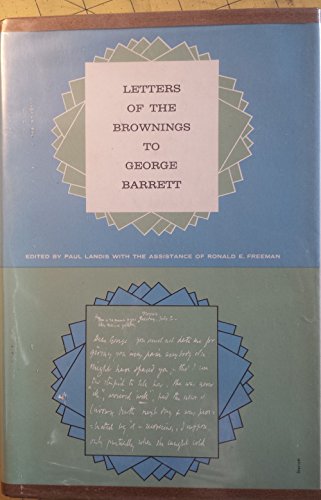 Book Letters Of The Brownings To George Barrett free