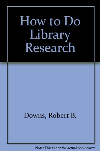 Book How To Do Library Research free