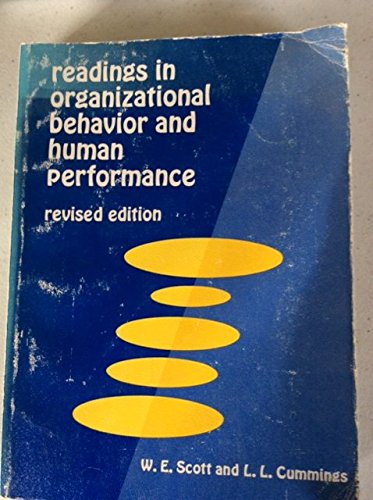 Book Readings In Organizational Behavior And Human Performance free