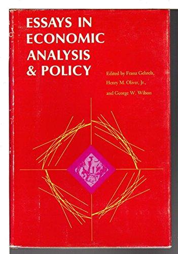 Book Essays in economic analysis and policy free