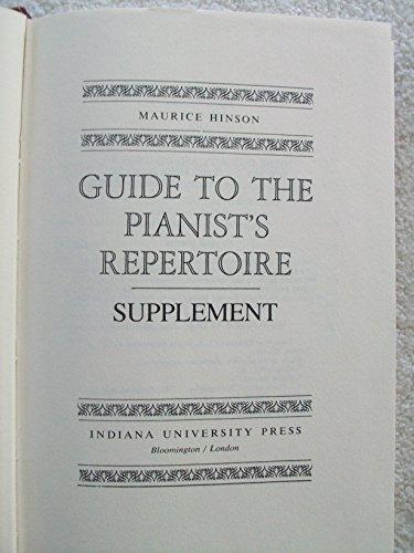 Book Guide to the Pianist's Repertoire: Supplement free