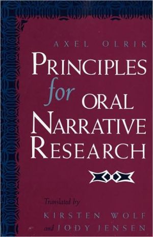 Book Principles for Oral Narrative Research (Folklore Studies in Translation) free