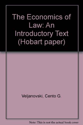 Book The Economics of Law: An Introductory Text free