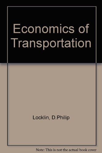 Book Economics Of Transportation free