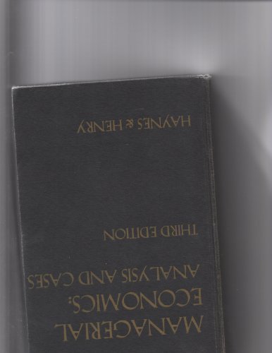 Book Managerial Economics; Analysis And Cases free