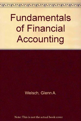Book Fundamentals Of Financial Accounting (the Robert N. Anthony/willard J. Graham Series In Accounting) free