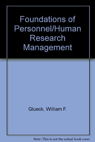 Book Foundations of Personnel/Human Resource Management free
