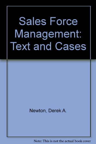 Book Sales Force Management: Text And Cases free
