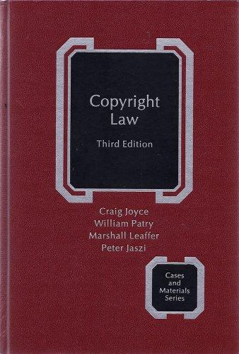 Book Copyright Law (cases And Materials Series) free