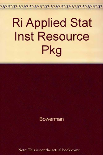 Book Applied Stat Inst Resource Pkg free