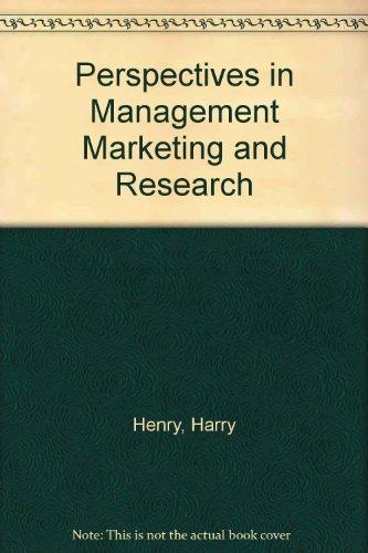 Book Perspectives In Management, Marketing And Research free