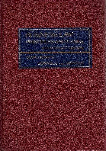 Book Business Law: Principles and Cases free