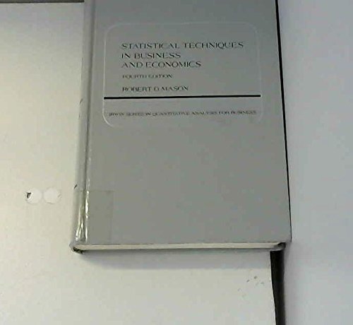 Book Statistical techniques in business and economics (Irwin series in quantitative analysis for business) free