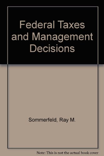Book Federal Taxes and Management Decisions free