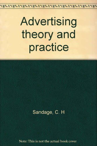 Book Advertising Theory And Practice free