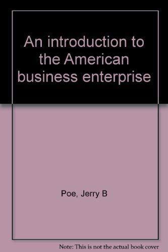 Book An introduction to the American business enterprise free