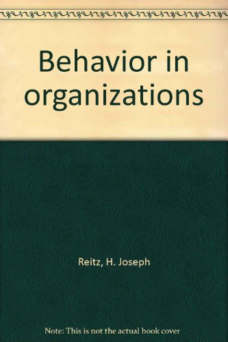 Book Behavior in organizations (The Irwin series in management and the behavioral sciences) free
