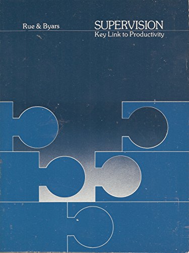 Book Supervision, Key Link To Productivity (the Irwin Series In Management And The Behavioral Sciences) free
