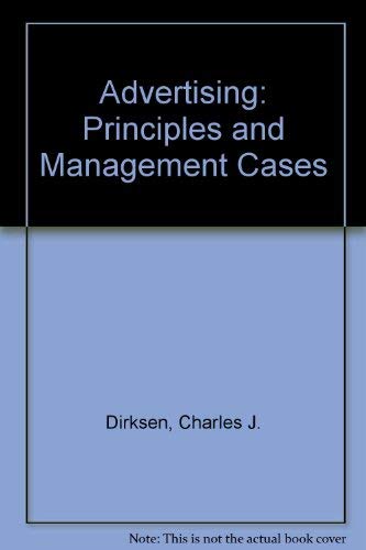 Book Advertising: Principles And Management Cases free