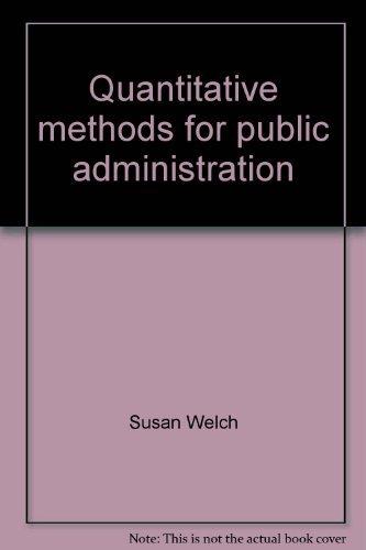 Book Quantitative methods for public administration: Techniques and applications (Dorsey series in political science) free