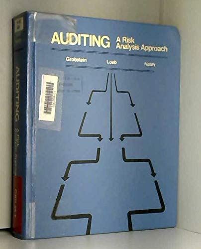 Book Auditing: A Risk Analysis Approach (ROBERT N ANTHONY/WILLARD J GRAHAM SERIES IN ACCOUNTING) free