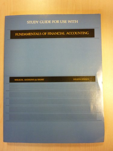 Book Study Guide For Use With Fundamentals Of Financial Accounting free
