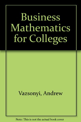 Book Business Mathematics for Colleges free