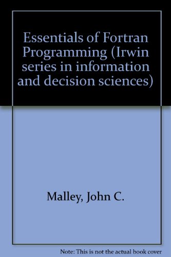 Book Essentials Of Fortran Programming (the Irwin Series In Information And Decision Sciences) free