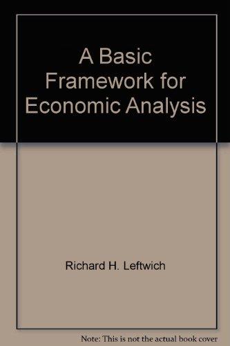 Book A Basic Framework For Economic Analysis free