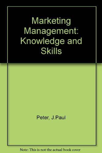 Book Marketing management: Knowledge and skills : text, analysis, cases, plans free