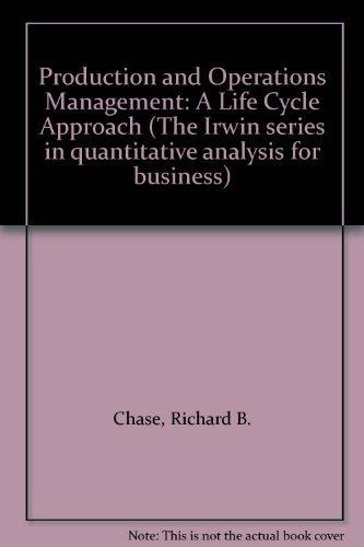 Book Production & Operations Management: A Life Cycle Approach free