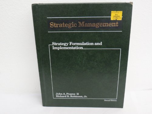 Book Strategic management: Strategy formulation and implementation (The Irwin series in management and the behavioral sciences) free