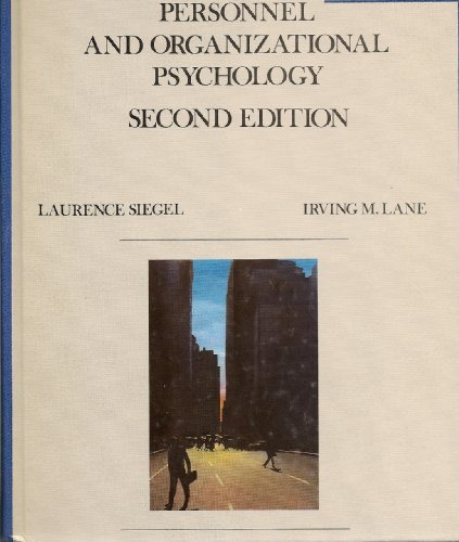 Book Personnel and Organizational Psychology (The Irwin series in management and the behavioral sciences) free