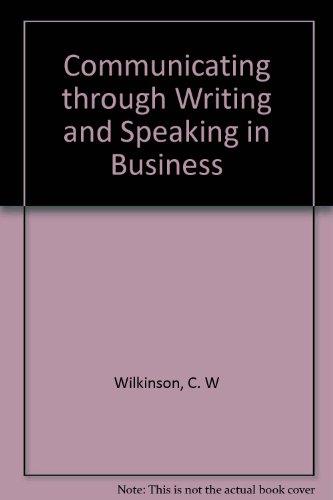 Book Communicating Through Writing And Speaking In Business free